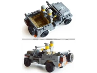 ICOM Blocki Stavebnice americký vojenský jeep Willys MB WW2 + 2 minifigurky 199 dílů