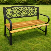 LEAN 29326 Zahradní lavice s opěradlem 118 × 51,5 × 87 cm