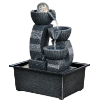 RealG RC-K-2223 Stolní dekorativní fontána s LED 30 x 15,5 x 21 cm