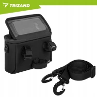 Trizand 27339 Brašna na kolo s držákem telefonu, voděodolná, 4 L, černá