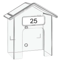 Ruhhy 27644 Ochranná stříška na zvonek, voděodolná, transparentní