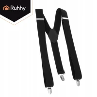 Ruhhy 27645 Pánské kšandy elastické, šířka 3,5 cm, délka 75 - 115 cm, černé