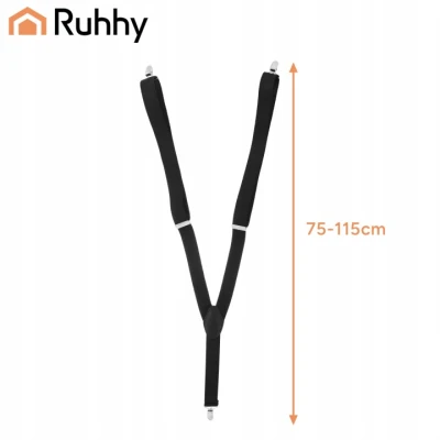 Ruhhy 27645 Pánské kšandy elastické, šířka 3,5 cm, délka 75 - 115 cm, černé