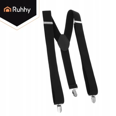 Ruhhy 27645 Pánské kšandy elastické, šířka 3,5 cm, délka 75 - 115 cm, černé
