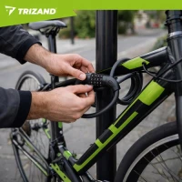 Trizand 27338 Zámek na kolo s číselným kódem 120 cm, černý