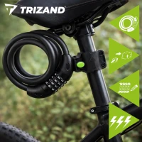 Trizand 27338 Zámek na kolo s číselným kódem 120 cm, černý