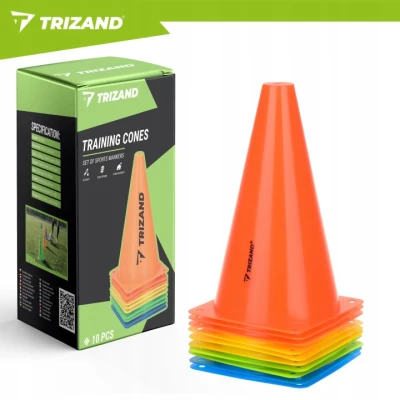 Trizand 27350 Plastové tréningové kužele, sada 10 ks