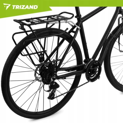 Trizand 27590 Zadný nosič na bicykel, nosnosť 25 kg, čierny