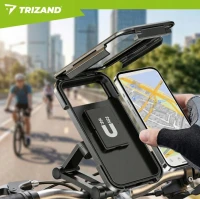 Trizand 27618 Držák telefonu na kolo, voděodolný, 360°, černý