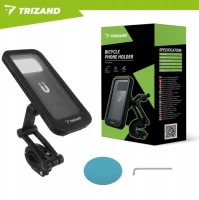 Trizand 27618 Držák telefonu na kolo, voděodolný, 360°, černý