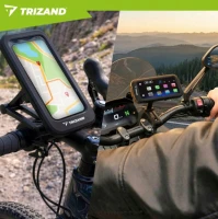 Trizand 27618 Držák telefonu na kolo, voděodolný, 360°, černý