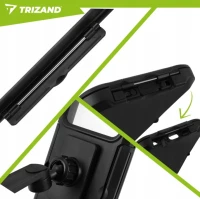Trizand 27618 Držák telefonu na kolo, voděodolný, 360°, černý