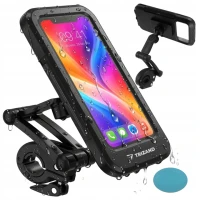 Trizand 27618 Držák telefonu na kolo, voděodolný, 360°, černý