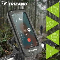 Trizand 27618 Držák telefonu na kolo, voděodolný, 360°, černý