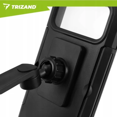 Trizand 27618 Držák telefonu na kolo, voděodolný, 360°, černý