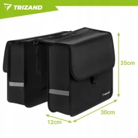 Trizand 27354 Brašna na nosič kola 28 L, voděodolná, černá