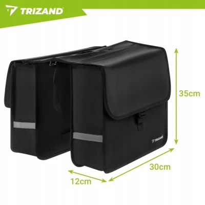 Trizand 27354 Brašna na nosič kola 28 L, voděodolná, černá