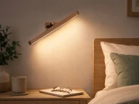 Verk 12422 Magnetická LED lampička s dotykovým ovládáním, USB-C, dřevěný dekor