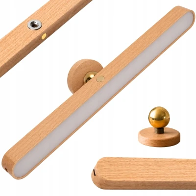Verk 12422 Magnetická LED lampička s dotykovým ovládáním, USB-C, dřevěný dekor