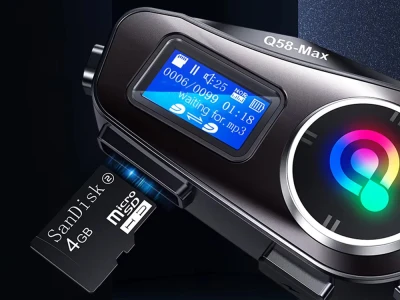 Verk 10186 Interkom na motorku Q58-MAX, Bluetooth, hlasový asistent