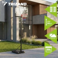 Trizand 27365 Nastavitelný basketbalový koš 192 - 362 cm