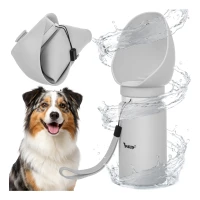 Purlov 27234 Láhev pro psy skládací 550 ml, šedá