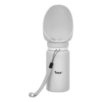 Purlov 27234 Láhev pro psy skládací 550 ml, šedá