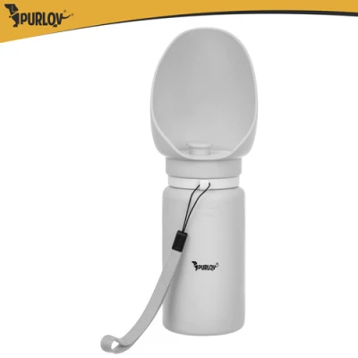 Purlov 27234 Láhev pro psy skládací 550 ml, šedá
