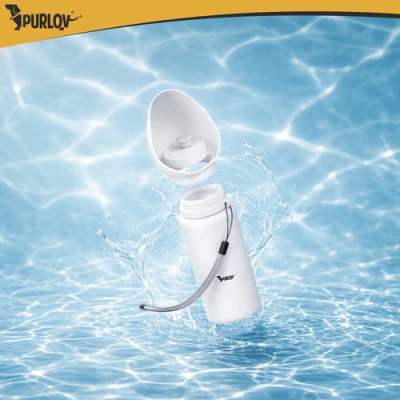 Purlov 27234 Láhev pro psy skládací 550 ml, šedá