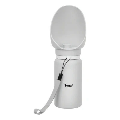 Purlov 27234 Láhev pro psy skládací 550 ml, šedá