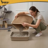 Purlov 27767 Podložka pod kočičí toaletu 75 x 55 cm, béžová