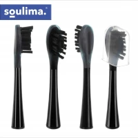 Soulima 26851 Sonický zubní kartáček + 6 hlavic, 90 000 ot./min, černý