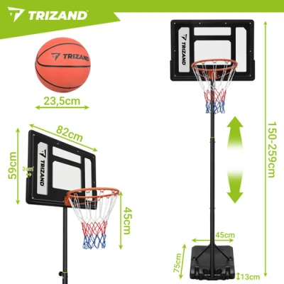 Trizand 27364 Nastaviteľný basketbalový kôš 259 cm