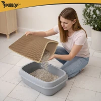 Purlov 27765 Podložka pod mačací záchod 60 x 45 cm, béžová