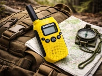 Verk 14680 Vysielačky Baofeng BF-T6, dosah až 2 km, svietidlo, 1500 mAh, sada 2 ks, žlté