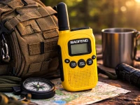 Verk 14680 Vysielačky Baofeng BF-T6, dosah až 2 km, svietidlo, 1500 mAh, sada 2 ks, žlté