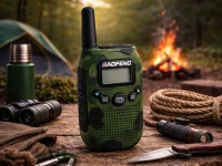 Verk 14680 Vysielačky Baofeng BF-T6, dosah až 2 km, svietidlo, 1500 mAh, sada 2 ks, zelené