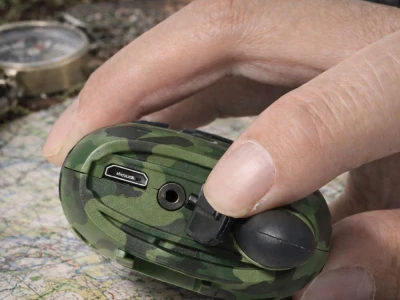 Verk 14680 Vysielačky Baofeng BF-T6, dosah až 2 km, svietidlo, 1500 mAh, sada 2 ks, zelené