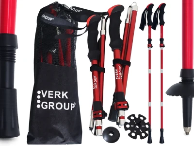 Verk 14707 Hole na nordic walking a trekking, 2 ks, červené