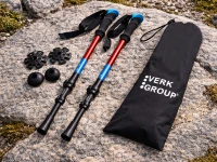 Verk 14704 Hole na nordic walking a trekking, 2 ks, červené