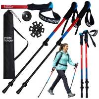 Verk 14704 Hole na nordic walking a trekking, 2 ks, červené