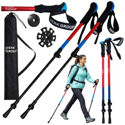 Verk 14704 Hole na nordic walking a trekking, 2 ks, červené