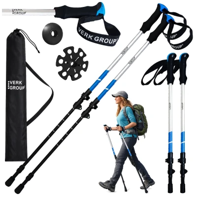 Verk 14704 Hole na nordic walking a trekking, 2 ks, stříbrné