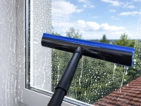 Verk 27408 Silikonový gumový kartáč s kovovou rukojetí 120 cm, černomodrý