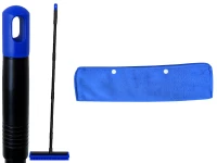 Verk 27408 Silikonový gumový kartáč s kovovou rukojetí 120 cm, černomodrý