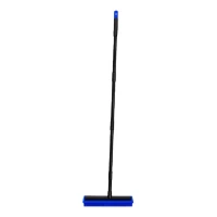 Verk 27408 Silikonový gumový kartáč s kovovou rukojetí 120 cm, černomodrý