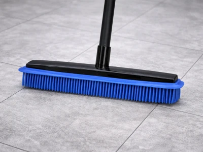 Verk 27408 Silikonový gumový kartáč s kovovou rukojetí 120 cm, černomodrý