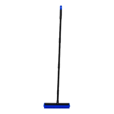 Verk 27408 Silikonový gumový kartáč s kovovou rukojetí 120 cm, černomodrý