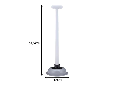 Verk 27769 Zvon na čistění WC 51,5 cm, šedo-bílý 