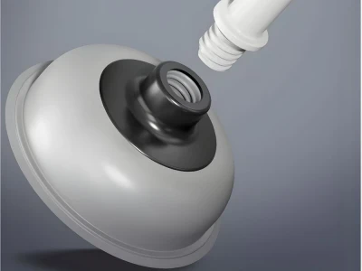 Verk 27769 Zvon na čistění WC 51,5 cm, šedo-bílý 